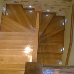 Natural oak staircase