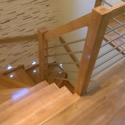 Natural oak staircase
