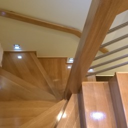 Natural oak staircase