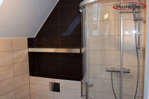 Quartz brown and cream Bathroom 