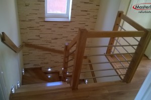 Natural oak staircase